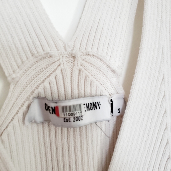 Opening Ceremony White Striped Knit Maxi Dress - Picture 6 of 6